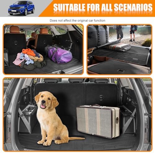 Cargo Mat Compatible with 2021-2025 Kia Sorento Cargo Liner Backrest Liner Seatback Protector for 2024 Kia Sorento Accessories(21-25 Sorento) - Image 3