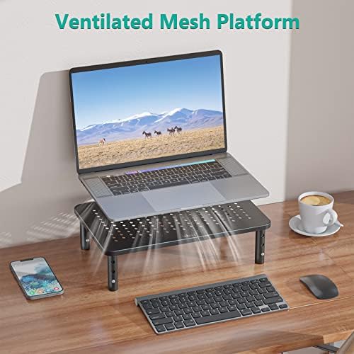 WALI Computer Monitor Stand for Desk, Adjustable Laptop Riser, up to 44 lbs - Image 3