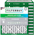 Filterbuy 12x12x2 Air Filter MERV 8 Dust & Allergy Defense (12-Pack) by Filterbuy