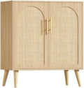 Keehusux 15.7" D Rattan Storage Cabinet with 2 Doors & Adjustable Shelf by Keehusux