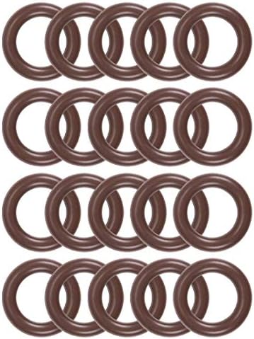 uxcell Fluorine Rubber O-Rings 10mm OD 6mm ID 2mm Width, Metric FKM Sealing Gasket, Pack of 20 by uxcell