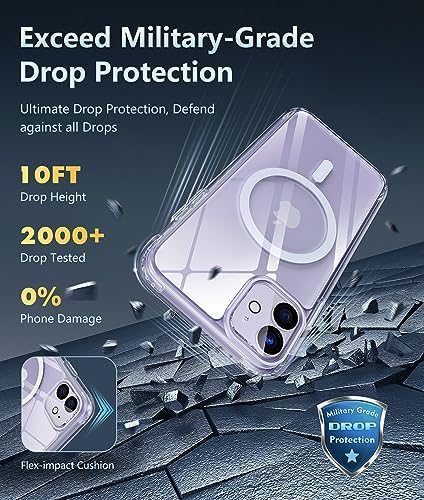 FNTCASE for iPhone 11 Case Clear Compatible with Magsafe Anti Yellowing - Image 4