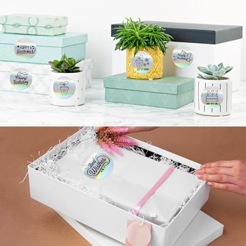 2 Inch Holographic Thermal Labels,Laser Round Thermal Printer Labels,Printable Round Thermal Printer Labels Self-Adhesive Direct Thermal Label(300pcs Laser) - Image 5