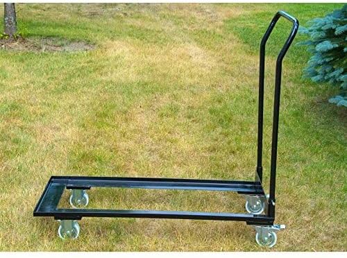 TentandTable Black Folding Chair Cart Rolling Push Dolly, Commercial Grade - Image 5