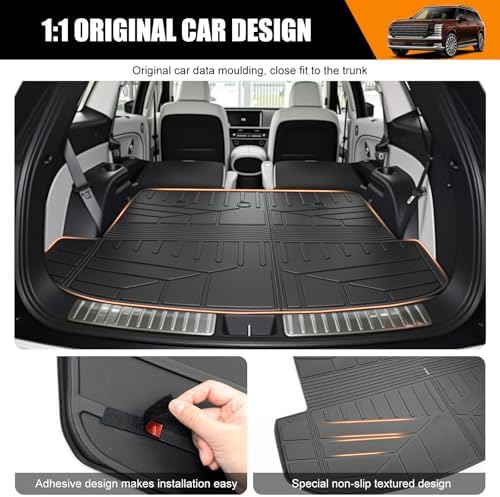 Cargo Mat Compatible with 2026 Hyundai Palisade Cargo Liner Trunk Liner Seatback Protector for Hyundai Palisade Accessories(26 Palisade) - Image 5