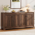 ONBRILL 60" Buffet Cabinet with Storage, 4 Doors & Adjustable Shelves Brown by ONBRILL