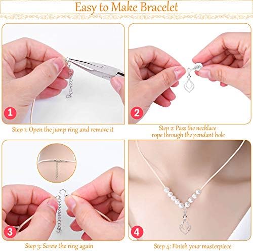 Necklace Cord, Selizo 100pcs Necklace String, Waxed Cotton Necklace Cord with Clasp Bulk for Jewelry Bracelet Making, Beads, Pendants, Charms - Image 4
