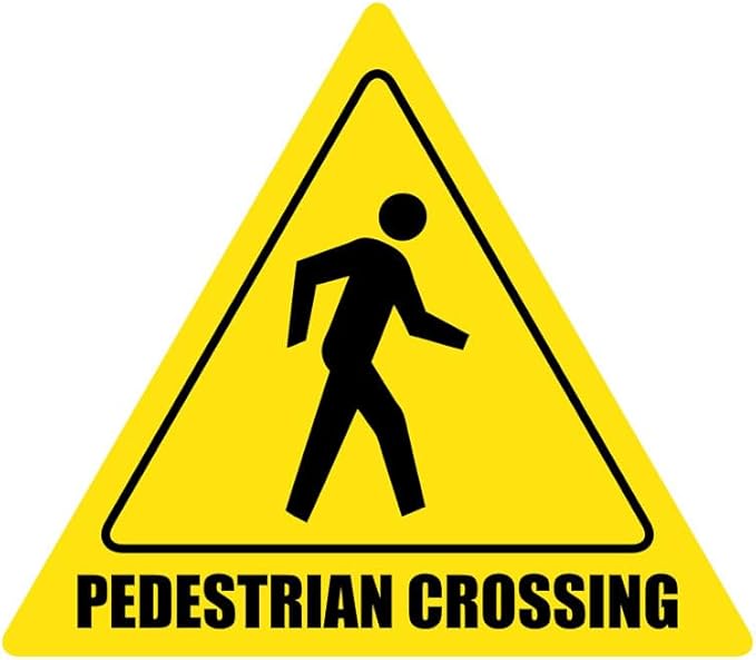 Pedestrian Crossing with Text by CreativeSafetySupply