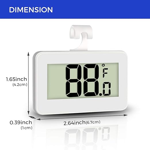 Mini Refrigerator Fridge 2 Pack Digital Freezer Thermometer Waterproof Room - Image 2
