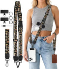 Mushroom Butterfly Phone Lanyard Crossbody Wrist Neck Strap Women by Sukyerios