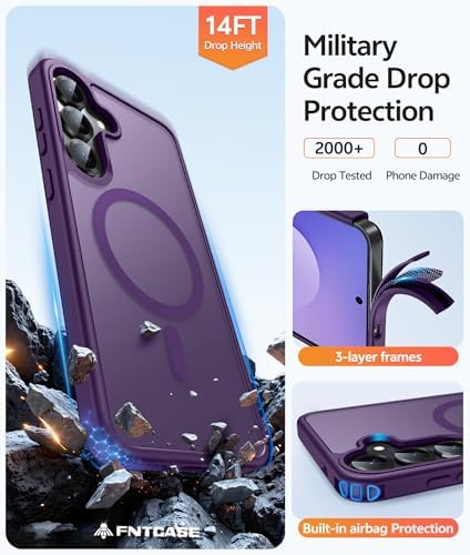FNTCASE for Samsung Galaxy S25/S24 Plus Case, Fit Magsafe, Screen Protector - Image 5
