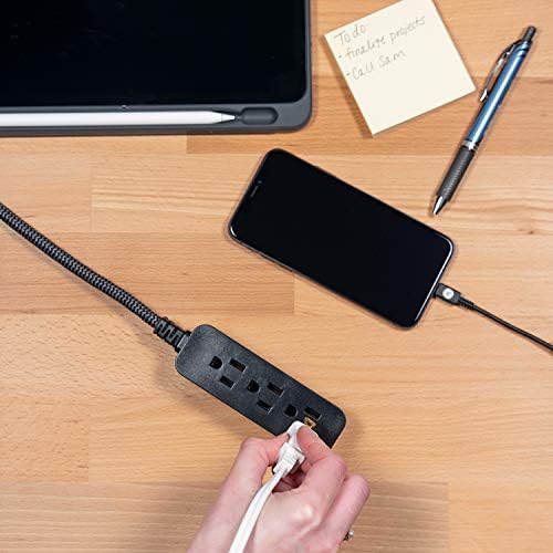 GE 3-Outlet Power Strip Mini Extension Cord with Multiple Outlets 5 Inch, 0.42 ft | 20 Pack - Image 7