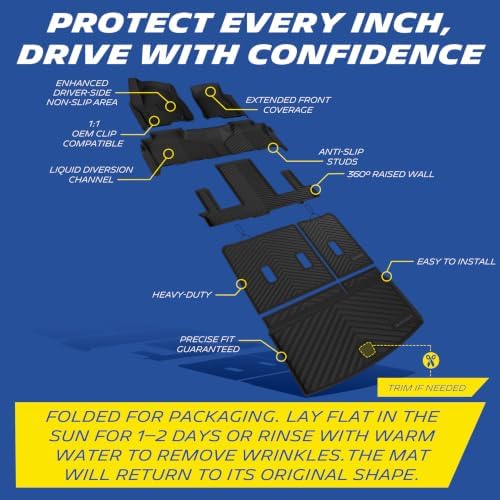 Michelin Vehicle Mats for 2021-2026 Tahoe/Yukon/Escalade 7-Seater (7 Piece) - Image 2