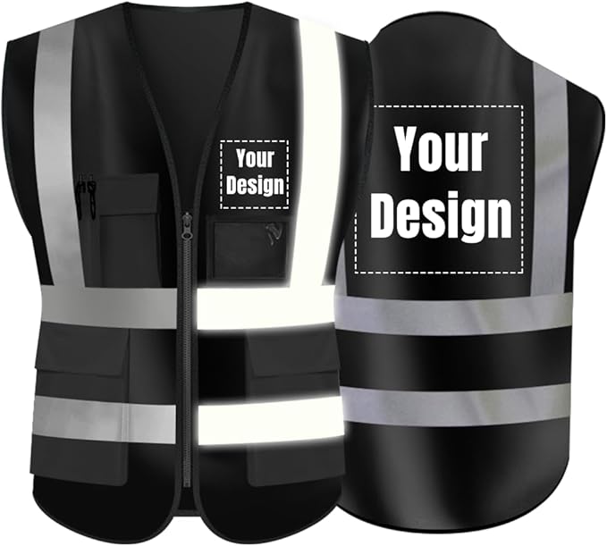 YOWESHOP High Visibility Safety Vest Custom Your Logo Protective Workwear 5 by YOWESHOP