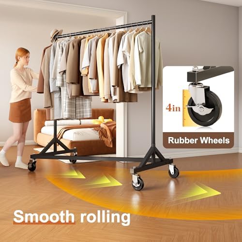 HOKEEPER Z Rack for Clothes Heavy Duty Clothing Rack Hold 500LBS Black - Image 2