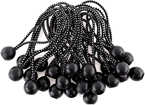 Kotap BB-6B Ball Bungee Cord, Heavy-Duty & Versatile, Indoor & Outdoor, Tarp Tie-Down, Organize & Secure, 6-Inch, Black, 25 Pack - Image 5