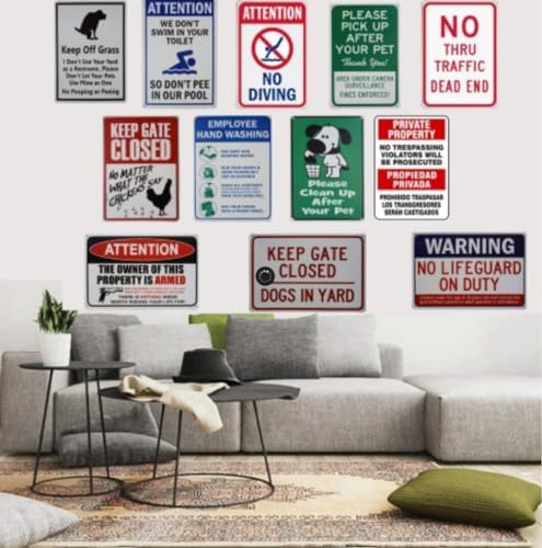 Warning Sign Preserve Confidentiality Please Wait Here for Service Sign Business Sign 12X8 Inches Aluminum Metal Tin Sign - Image 6