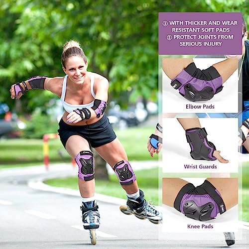 Tanden Skating Protective Gear Knee and Elbow Pads Wrist Guards for Roller Skating Skateboarding, Skate Pads Adult Knee Pads - Image 4