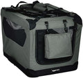 Amazon Basics Folding Portable Soft Pet Dog Crate Carrier Kennel, 26 x 18 x 18 Inches, Grey by AmazonBasics