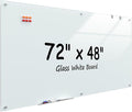 MaxGear Glass Whiteboard 72" x 48" Wall Mounted, Magnetic White Board by MaxGear