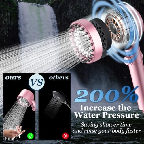 FEELSO Filtered Shower Head with Handheld, High Pressure Shower Filter Head - Image 2
