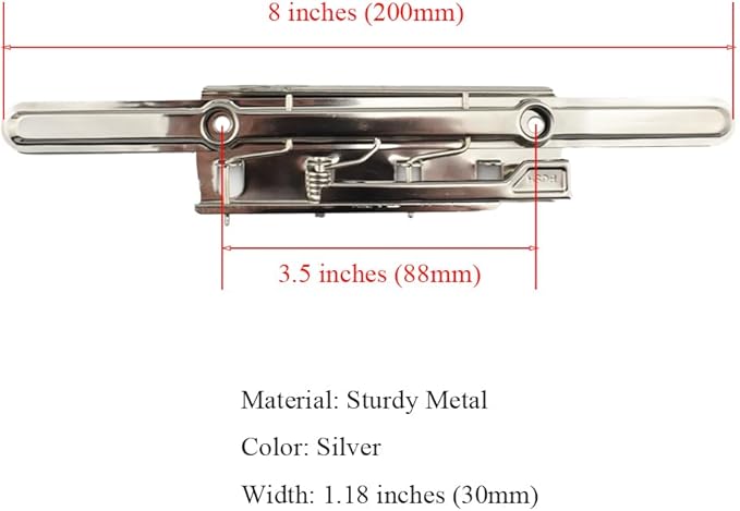 HAHIYO 8 Inch Silver Metal Clipboard Clips - Image 2