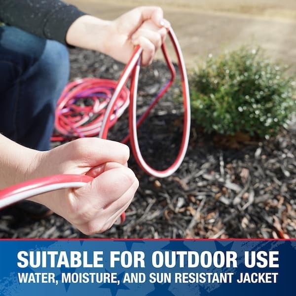 Southwire Heavy Duty Extension Cord, 50Ft, 12 Gauge, 3 Conductor, Outdoor Cord, Lighted End, SJTW, Red/White/Blue, 2548SWUSA1 - Image 4