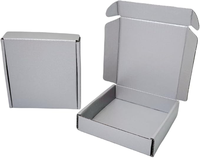 15 Pcs 5.1 x 5.1 x 1.2 inches Mini Size Shipping Boxes Corrugated Cardboard - Image 5