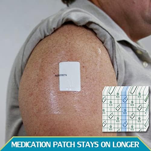 50 Pcs Chest Port Shower Cover Waterproof Adhesive Bandage Protector 4 x 4 Inch for Dialysis Catheter Chemo Hemodialysis Transparent Patch Surgery Wound Incision Water Barrier Stretch Dressing - Image 3