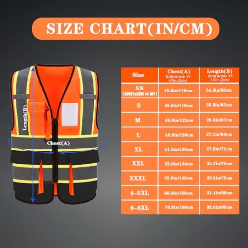 AYKRM 11 color High Vis Reflective Safety Vest for Women Men Pocket Zipper ANSI/ISEA Standard - Image 3