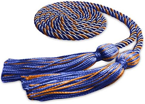 Endea Graduation Single Honor Cord Two-Color (Royal Blue/Orange) by EndeaGraduation
