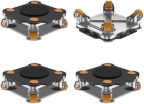 ONEON Furniture Mover with Wheels - Add Black Connect Dolly Pro 4 Pack by ONEON