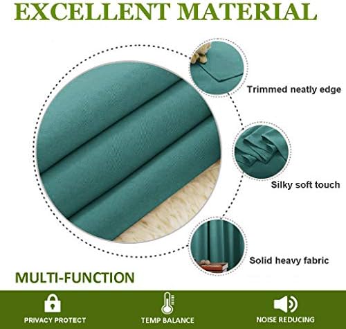 NICETOWN Wall Dividers for Rooms, Room Divider Curtain Screen Partitions, Vertical Blind for Sling Door, Blackout Window Curtains Privacy for Patio (Sea Teal, Single Panel, 9ft Tall x 8.3ft Wide) - Image 4