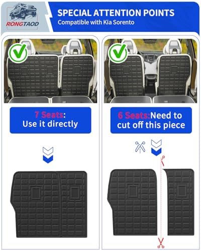 Rongtaod 2nd Row Back Seat Protector for 2021-2025 2026 Kia Sorento 6&7 Seats - Image 6