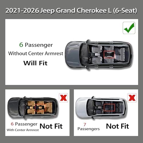 KARPAL Floor Mats for 2021-2025 2026 Jeep Grand Cherokee L (6 Seats) - Image 3