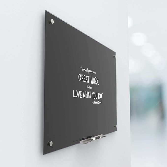 48" x 36" Magnetic Black Glass Board - Image 6