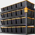 67" W Garage Shelving Heavy Duty, 36" D Garage Shelves, 68" H Adjustable Storage Shelving Unit, Commercial Metal Shelves for Warehouse, Basement, Shop, 67" W x 36" D x 68" H by PMKES