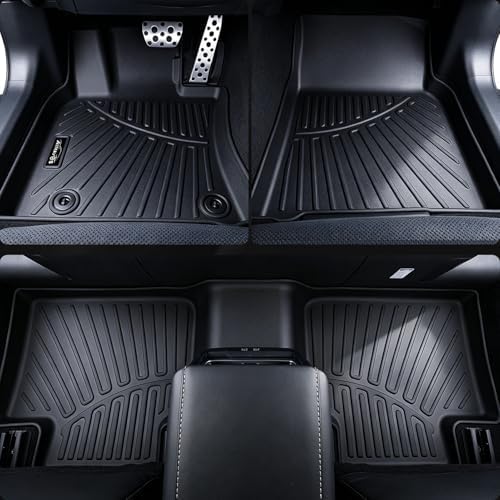Floor Mats for Jeep Wagoneer 2022-2025 2026 (Only Filt 8 Seats Version(2 Row Bench Seats)-Non L) with Trunk Mat,TPE All Weather Protection 3 Rows Car Floor Liners with Cargo Liners - Image 5