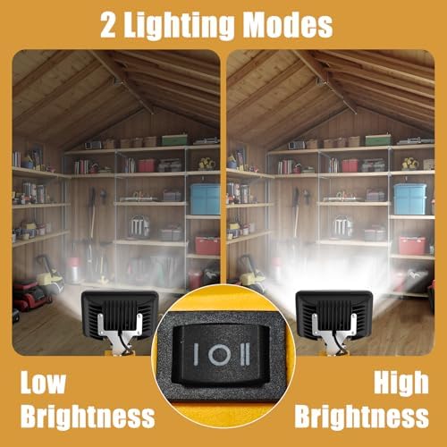 T-SUN 75W LED Work Light Compatible with Dewalt 20V Max Battery - Image 3