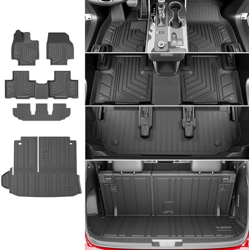 powoq Floor Mats Cargo Mat Compatible with 2020-2026 Toyota Highlander by powoq