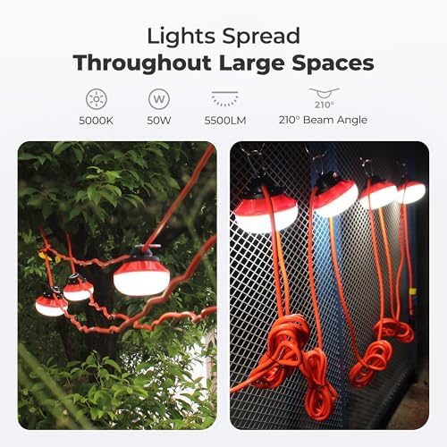 100FT 100W LED Work String Light,18/2 SJTW,ETL Certified - Image 6