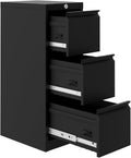 3-Drawer Metal File Cabinet by Unknown
