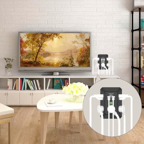 Surge Protector, QINLIANF 5 Outlet Extender with 4 USB Ports(2USB-C) - Image 3
