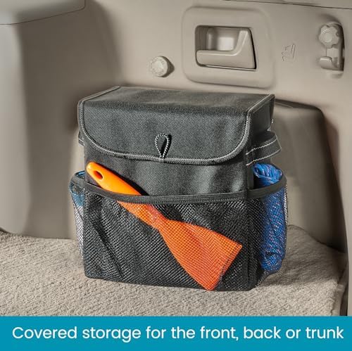 Carganizer Small Car Storage Bin with Lid for Trunk, Front Seat or Backseat - Image 2