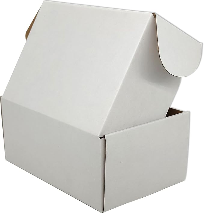Small White Shipping Boxes for Small Business Pack of 25-9x6x3 inches Cardboard - Image 4