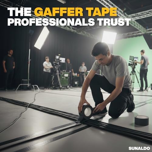 Gaffers Tape (4"x30 yards) Heavy Duty, Easy Rip, No Residue | White - Image 7