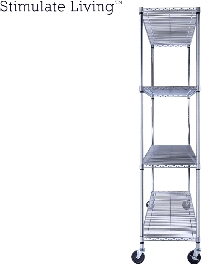 60"x18"x72" Prime Heavy Duty Chrome 4-Tier Wire Shelving NSF 3200 LBS MAX - Image 8