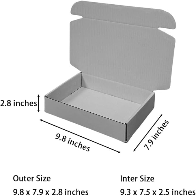 30 Pcs 9.8 x 7.9 x 2.8 inches Shipping Boxes - Image 2