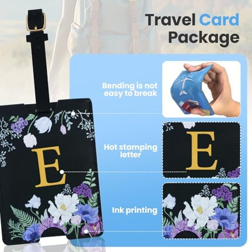 2 Pack PU Leather Privacy Luggage Tags, Double-Layer Hidden ID - Image 4