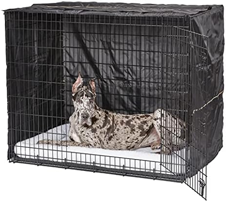 MidWest Homes for Pets XXL Dog Crate Cover, Black Polyester Privacy Kennel Cover Fits Most Giant 54-Inch Crates, Machine Washable, Reduces Barking & Chewing - Image 7